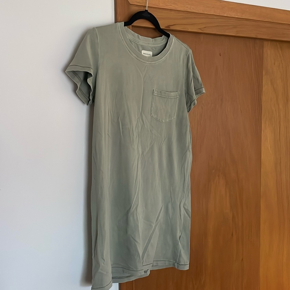 Thread & Supply green organic cotton t shirt dress